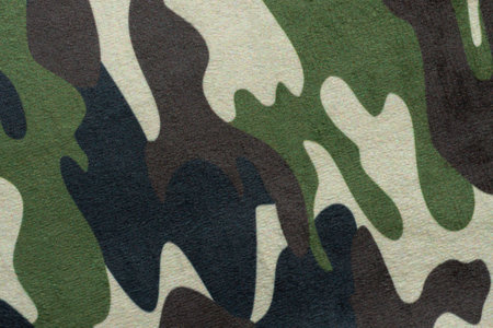 Moro patterned cotton fabric. A fragment of clothing textile in protective colors used in the military as camouflageの写真素材