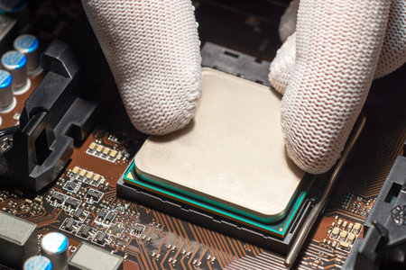 Replacement Central Processing Unit. Upgrade Of The Computer CPU