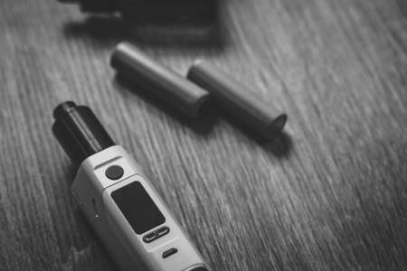 Repair,maintenance vaping device mod. Upgrade parts for modern vaporizer e-cig device,spare parts.の写真素材