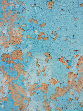 Old grunge wooden wall planks background. Wooden board blue old style abstract background objects...