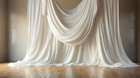 luxury curtain with the warm light backgroundの素材