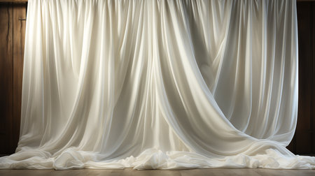 luxury curtain with the warm light backgroundの素材