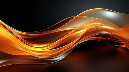 Abstract orange background with smooth lines. Vector illustration. Eps 10.の素材