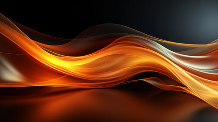 abstract orange wavy background with smooth lines. Vector illustration.の素材