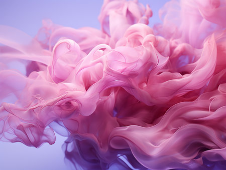 abstract background of colored smoke and ink in water close-up motion of the smoke in water, colorful ink abstraction, pastel purple and pink swiring in,の素材