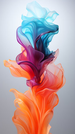 Abstract background of colored flowing liquid. 3d rendering, 3d illustration.の素材