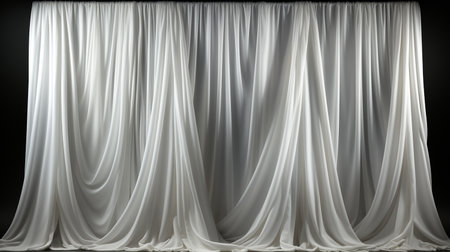 luxury curtain with and warm light background, white and lighten colorの素材