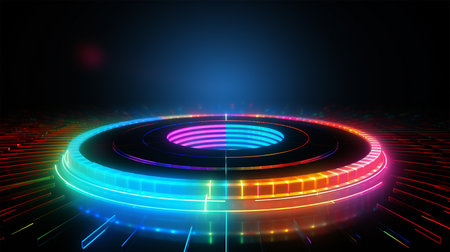 Abstract background with neon lights. Vector illustration. Eps 10 file.の素材