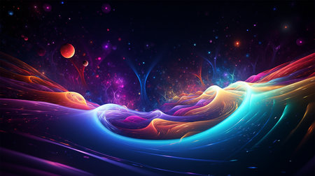 Abstract background with space and stars. Vector illustration. Eps 10.の素材