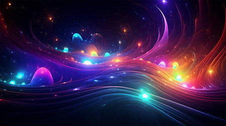 abstract background, futuristic wavy illustration, technology style eps10の素材