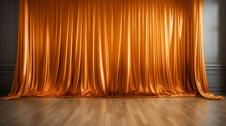 Curtain in the interior of the theater. 3d render.の素材