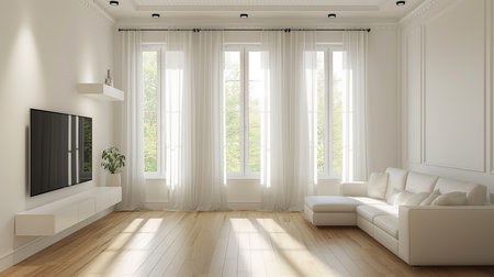 modern bright interiors 3D rendering illustration computer generated image not photosの素材