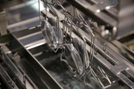 Lens manufacturing in the modern laboratory.の写真素材