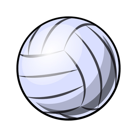 Volleyball ball vector illustration isolated on white background. Ideal for logo design, sticker, decal and any kind of decoration.のイラスト素材