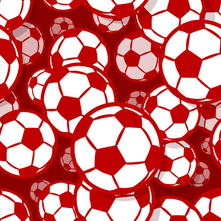 Seamless pattern with football soccer ball. Vector illustration. Ideal for wallpaper, cover, packaging, fabric, textile, wrapping paper design and any kind of decoration.のイラスト素材