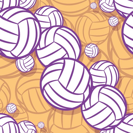 Volleyball ball icon seamless pattern. Vector illustration. Ideal for wallpaper, packaging, fabric, textile, wrapping paper design and any kind of decoration.のイラスト素材