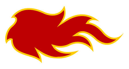 Fire flame vector art illustration isolated on white background. Ideal for design, stickers, decals and any kind of decoration.のイラスト素材