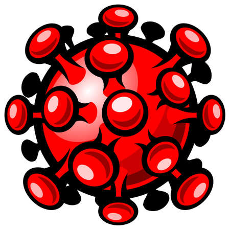 Covid-19 corona virus vector art graphic symbol isolated on white backgroundのイラスト素材