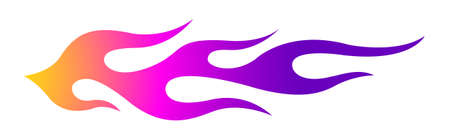 Tribal hot rod flame motorcycle and car decal graphic. Ideal for car decal, sticker and even tattoos.のイラスト素材