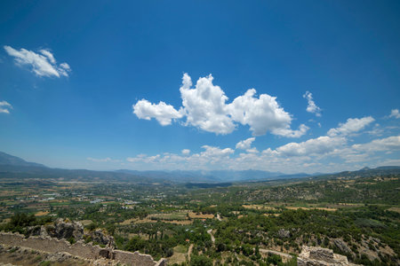 beautiful view with mountains, Turkeyの写真素材
