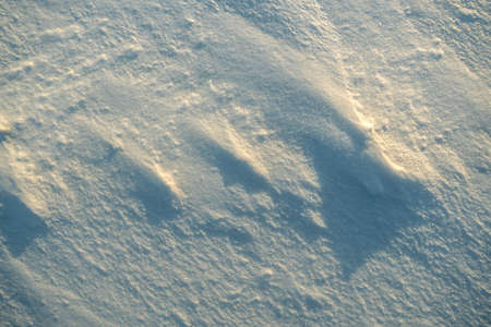 Uneven texture of snow in the sunset light.の写真素材