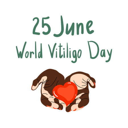 A card of the world Vitiligo Day.のイラスト素材