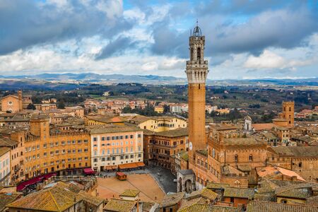City view of Siena cityscapeの写真素材