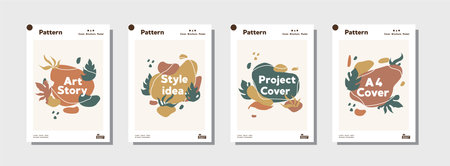 Collection of pattern templates. Geometry orientation vector business presentation set mock up pattern. company branding pattern covers design layout bundle, posterのイラスト素材