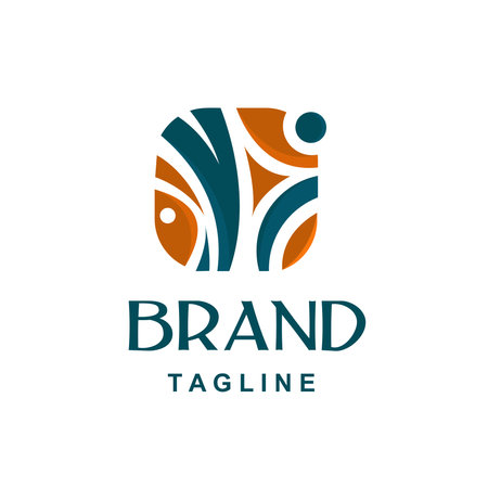 vector geometris abstract minimalist simple logo Perfect for any brand and companyのイラスト素材