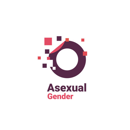 sign for asexual, pixel gender image logo icon isolated on white backgroundのイラスト素材