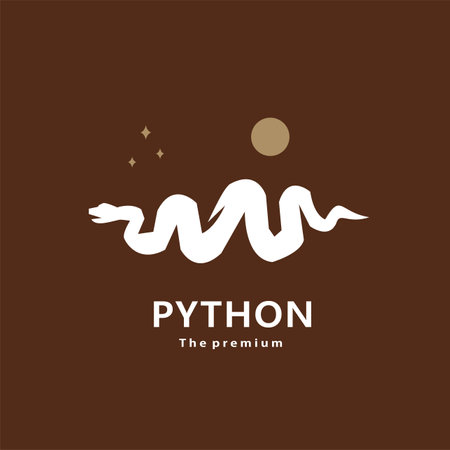 animal python natural logo vector icon silhouette retro hipsterのイラスト素材