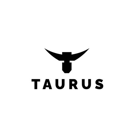 vector illustration of the zodiac logo icon, minimalist taurus star with an elegant conceptのイラスト素材