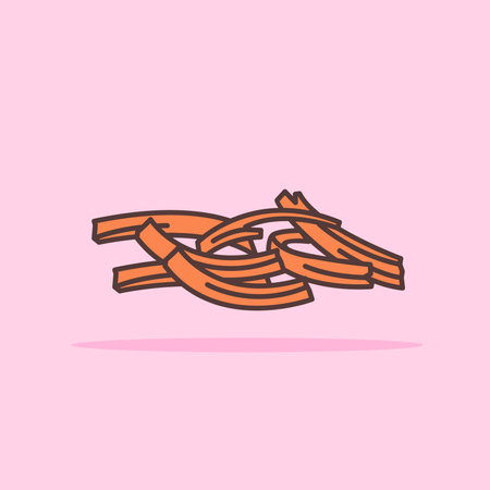 illustration of the sappan wood spice logo icon, kitchen spice for the cooking industryのイラスト素材