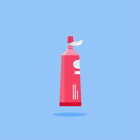 Medical and pharmaceutical concept. Minimalist ointment, Health illustration in flat style.のイラスト素材