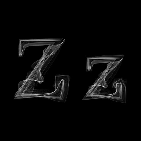 Smoke font. Letter Z. Vector illustration alphabetのイラスト素材