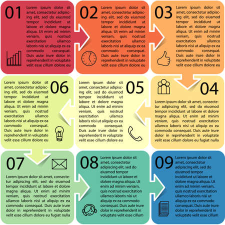 Business Infographic Vector illustration. can be used for workflow layout, banner, diagram, number options, step up options, web design.のイラスト素材