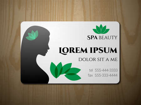 Business card, cutaway card for SPA salon. Vectorのイラスト素材