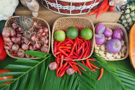 Thai traditional herb and seasoning for cookingの写真素材