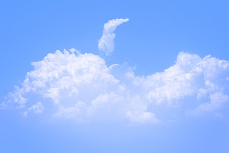 above the cloud on clear skyの写真素材