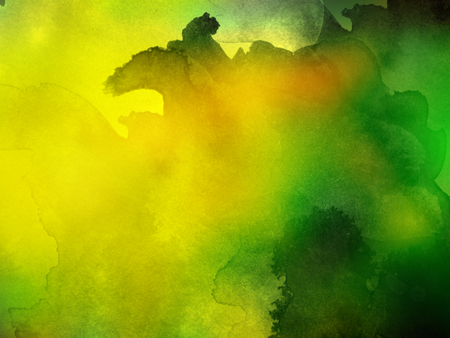 yellow green abstract brush as backgroundの写真素材