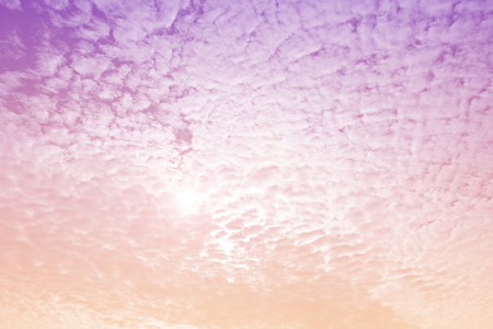 Cloudy sky in sweet pastel color themeの写真素材