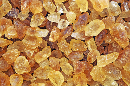 close up brown rock sugar crystal for background textureの写真素材