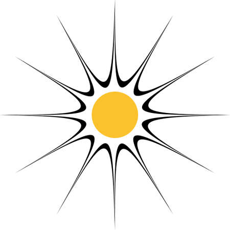 Image symbolizing the sun, sunny days, summer and vacation.のイラスト素材