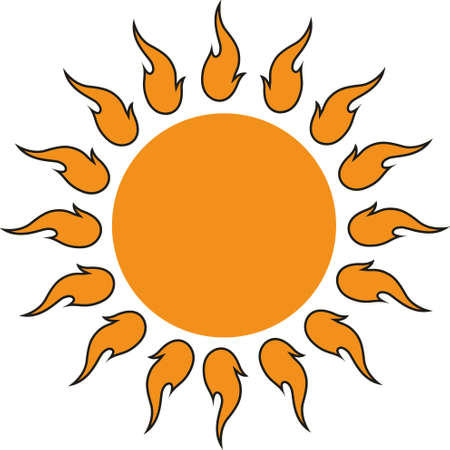 Image symbolizing the sun, sunny days, summer and vacation.のイラスト素材