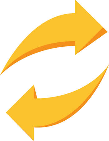 An arrow icon that expresses directing and drawing attention to a certain point in all kinds of visual designs.のイラスト素材