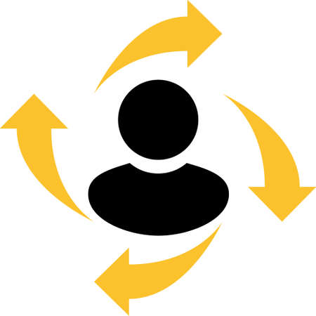 An arrow icon that expresses directing and drawing attention to a certain point in all kinds of visual designs.のイラスト素材