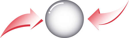 An arrow icon that expresses directing and drawing attention to a certain point in all kinds of visual designs.のイラスト素材