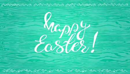 Easter banner with text happy Easter .Vector illustration background. Easter background. Hand drawn text. Easter christian motive. Hand written calligraphy.のイラスト素材