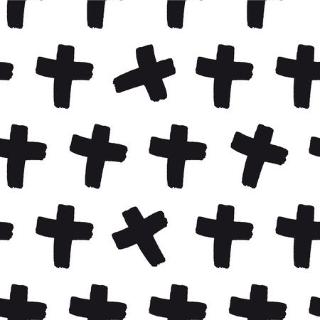 Abstract seamless texture painted hand-made cross.の写真素材