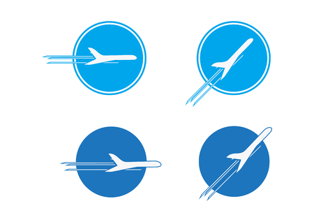 Aviation Icon Set. Vector images are isolated on a white background.のイラスト素材